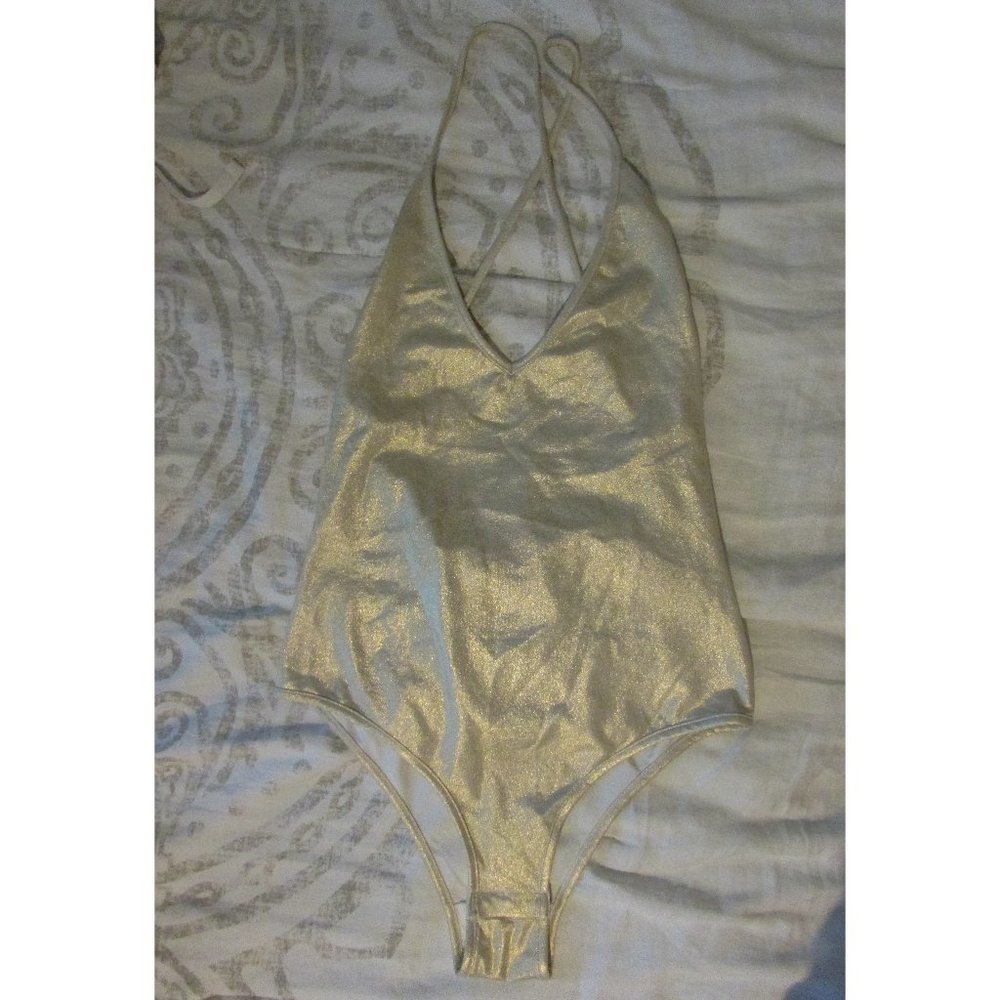 Shinestar Gold Shiny Bodysuit
